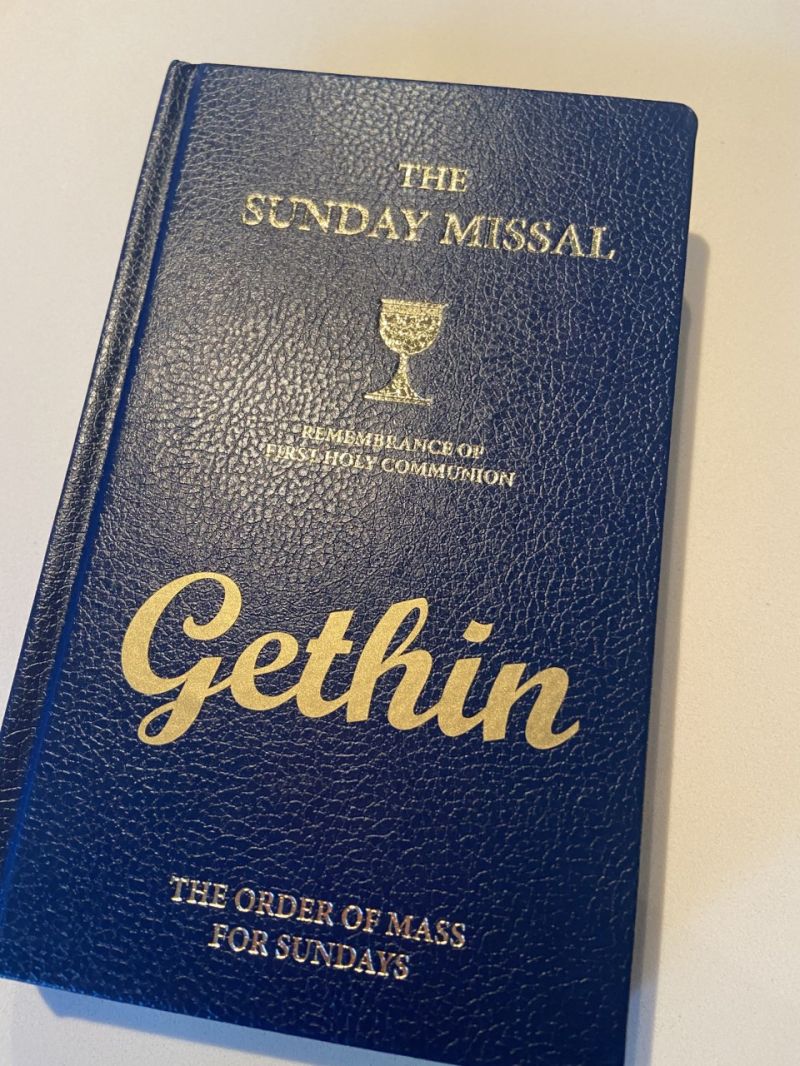 Personalised Catholic First Communion Roman Missal in Blue