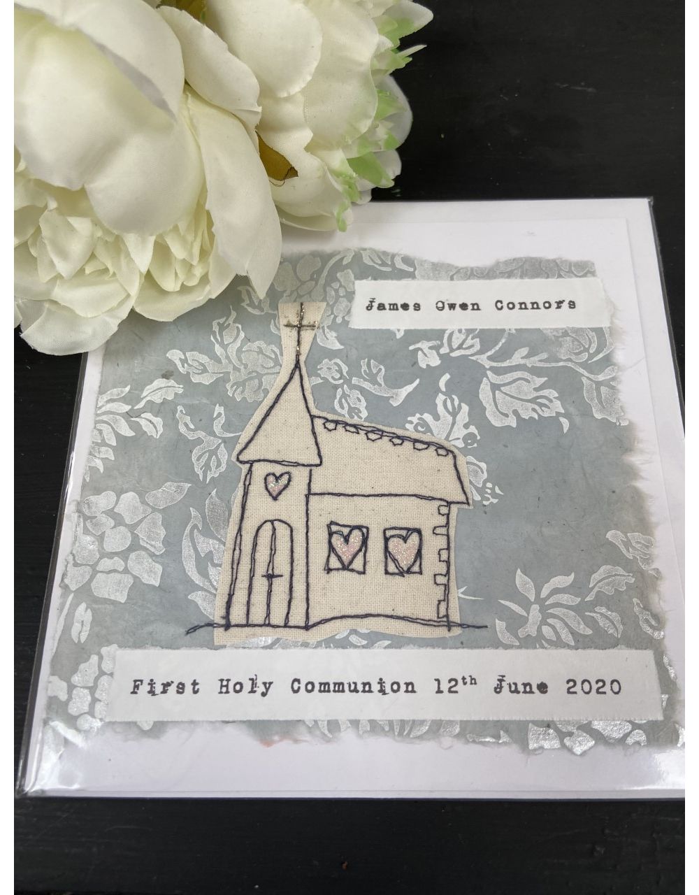 Handmade Personalised First Holy Communion Card