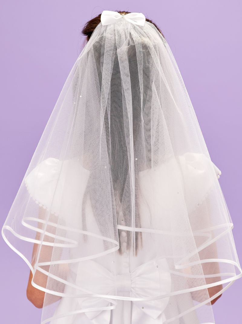 COMING SOON - Classic Veil with Bow - Jacklyn