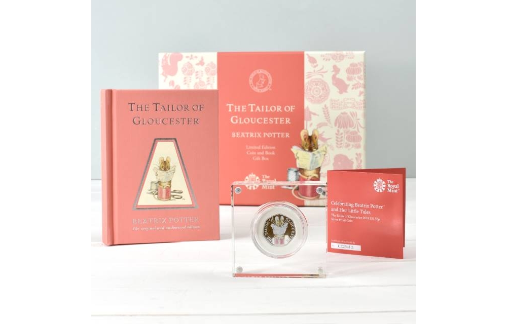 tailor of gloucester royal mint silver proof coin & book set
