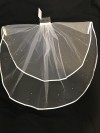 Satin Edge Communion Veil with Scattered Diam