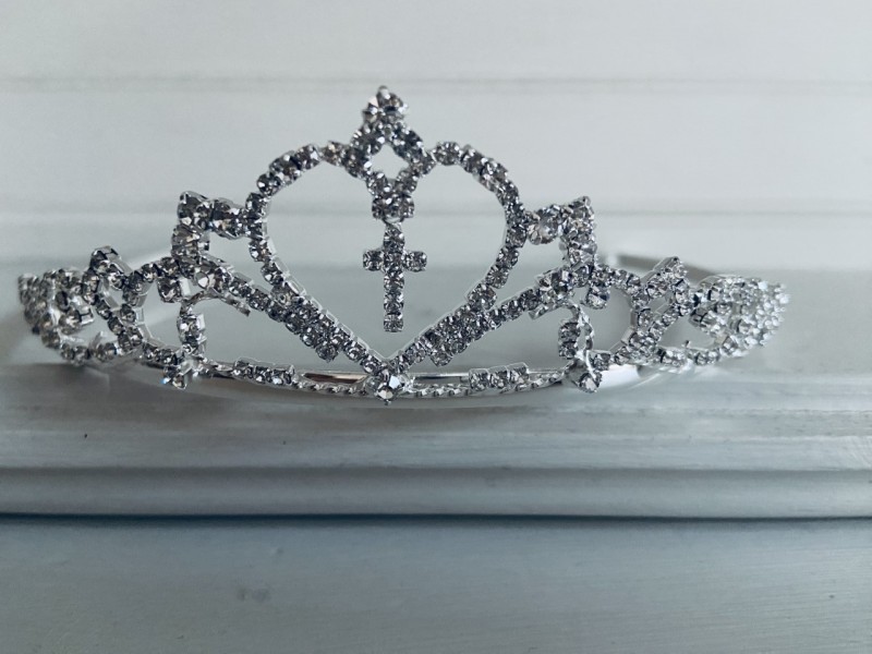 sparkly tiara with cross