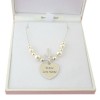 Communion Cross Necklace with Heart Charm