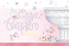 Baptism Card for Girls - 22678