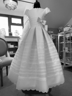 Carmy Communion - Full Length White Spanish Dress - 2905