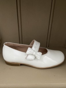 White Patent Spanish Shoes - Style 3091