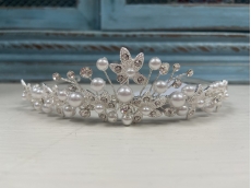 communion tiara with pearls - style 4912