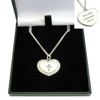Sparkly Heart Personalised Necklace 