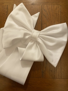 big satin bow with tails