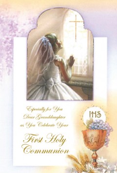 First Holy Communion Card - Granddaughter - 