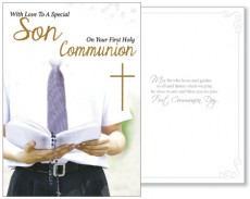 Sons Communion Card with Insert - 27538