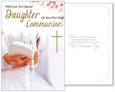 Daughters Communion Card with Insert - 27539
