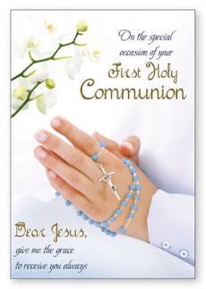 Boys Communion Card with Insert - 27540