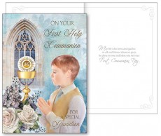 First Communion Card for Grandson - C27555