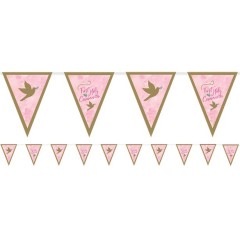 Pink First Communion Pennant Bunting - 4m
