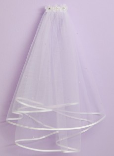 COMING SOON - Diamante Detail Veil with Flower Comb - Olivia