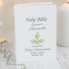 ***UK CUSTOMERS ONLY*** Personalised First Holy Communion Holy Bible