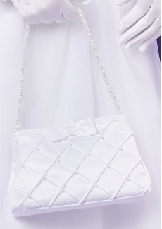 Natasha Diamond Pin Tuck Communion Bag 