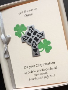 ***UK CUSTOMERS ONLY*** Celtic Confirmation Card for Boy or Girl