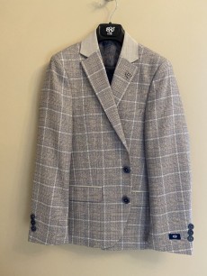 Boys Suit Jacket - Light Brown Check