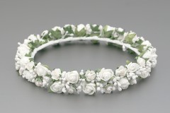 White Floral Rose Flower Crown