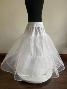 Made to Order - Full Length Waist Adjustable Petticoat with 2 Layer Net - Optional  Hoop - Medium Bouffant Girls Communion Petticoat