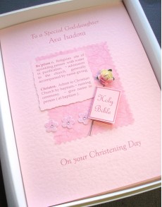 ***UK CUSTOMERS ONLY*** Christening Card for Girl - Baptism Definition