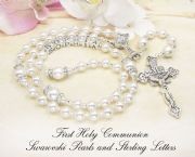 Personalised Holy Communion Rosary Beads & Bracelets